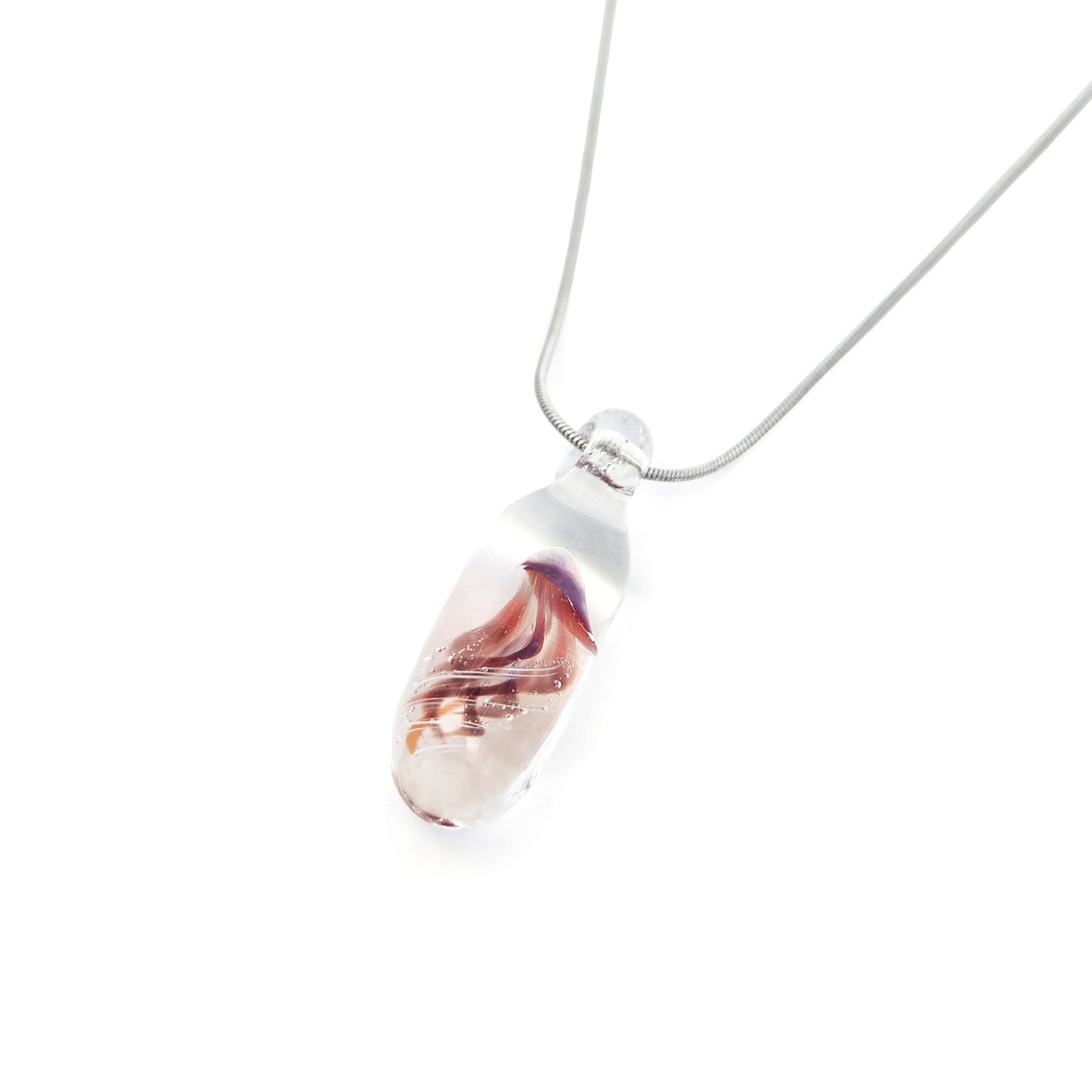 Pink Glass Jellyfish Pendant