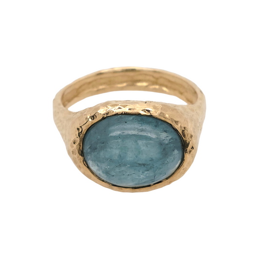 Aquamarine Cabochon Ring