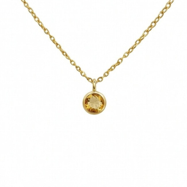 Citrine November Birthstone Necklace