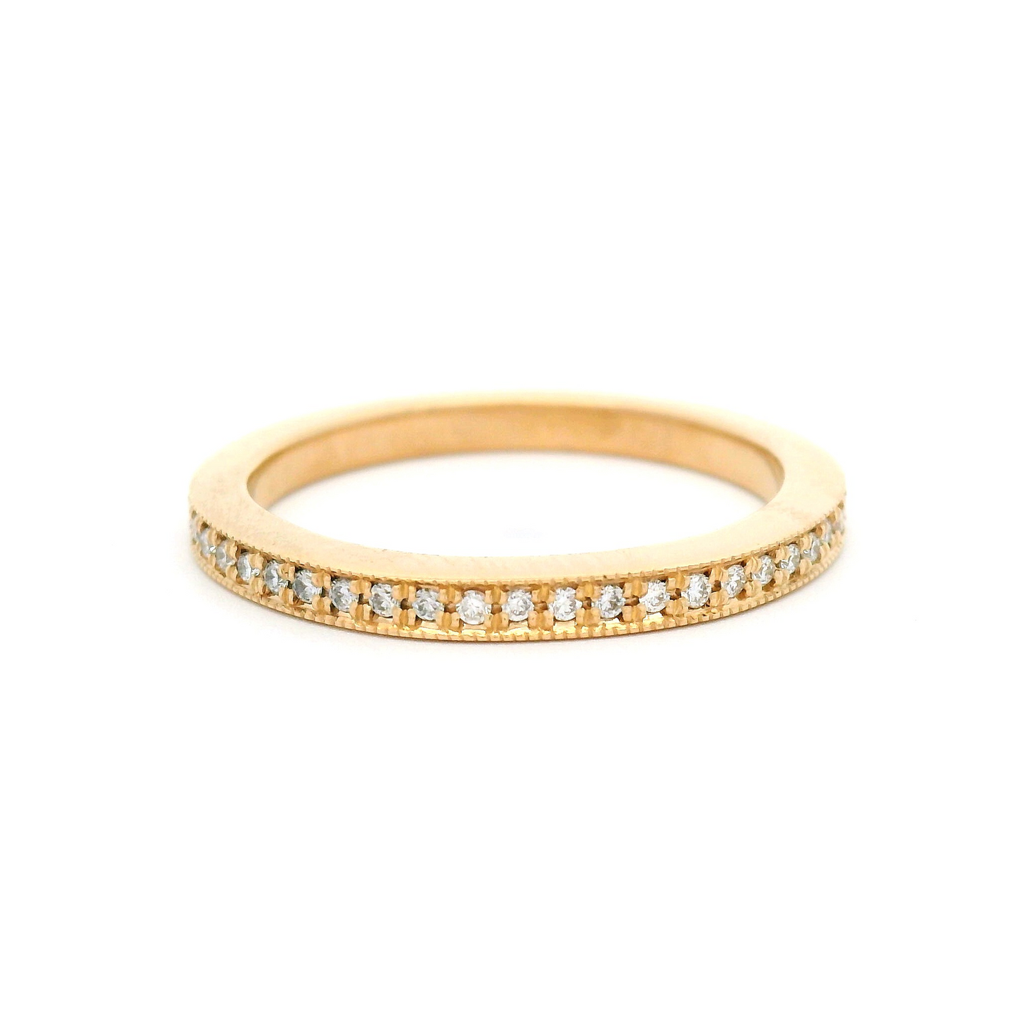 14k Yellow Gold Half Eternity with 0.11cts Bead-Set Lab-Grown Diamonds
