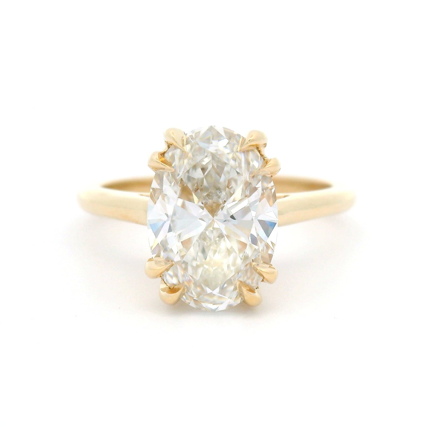 14k Yellow Engagement Ring with 2.86ct Lab-Grown Diamond & Accent Lab-Grown Diamonds