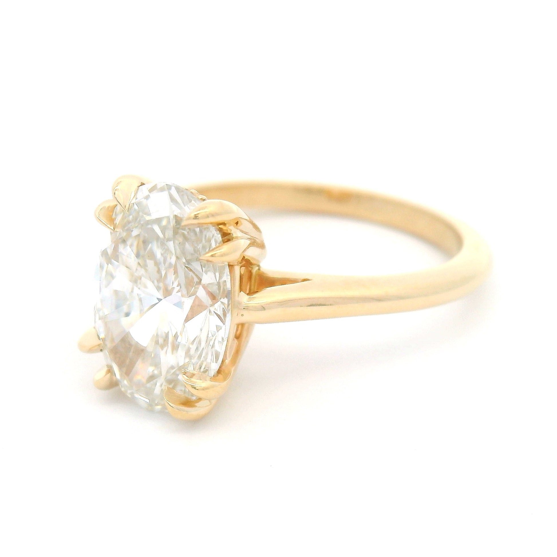 14k Yellow Engagement Ring with 2.86ct Lab-Grown Diamond & Accent Lab-Grown Diamonds
