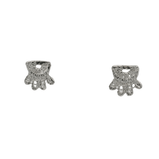 Silver Small Lace Studs