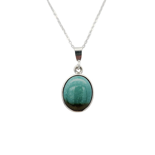 Oval Turquoise Bezel Pendant