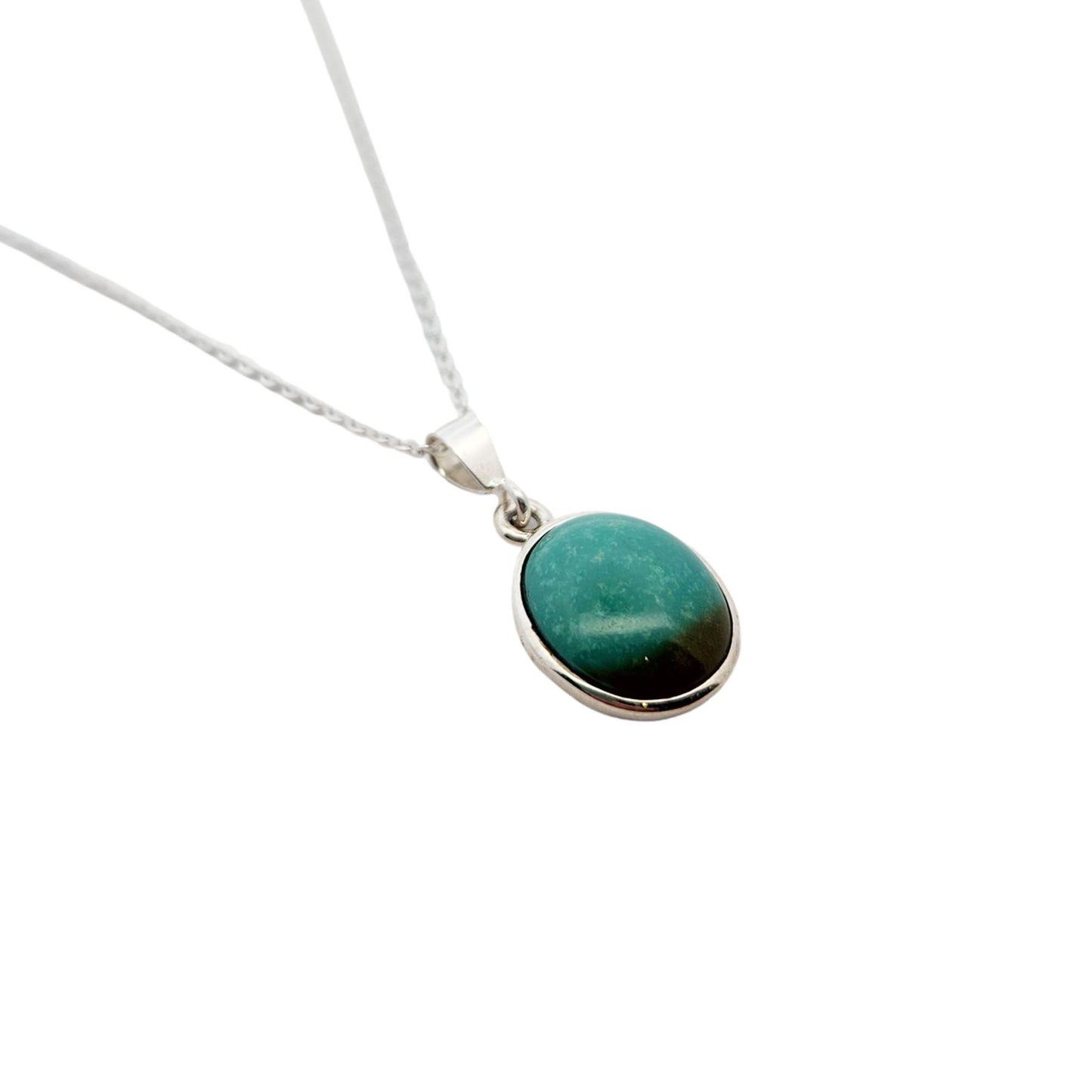 Oval Turquoise Bezel Pendant