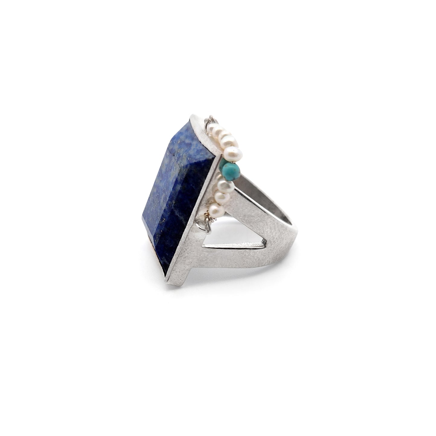 Large Rectangular Lapis Lazuli Ring