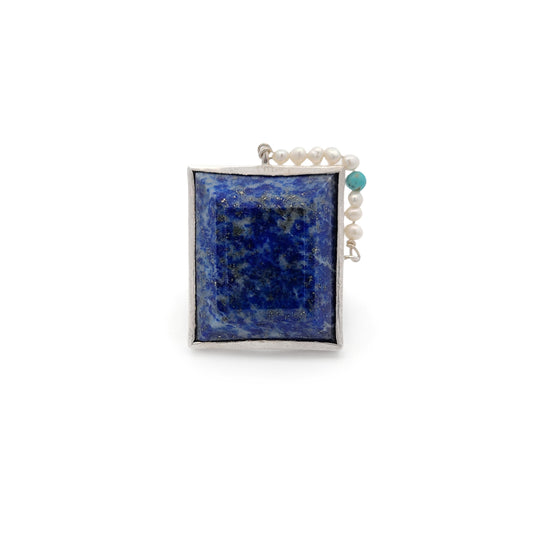 Large Rectangular Lapis Lazuli Ring