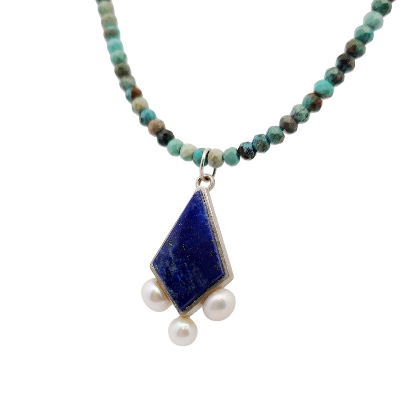 Kite Lapis Lazuli & Pearl Necklace