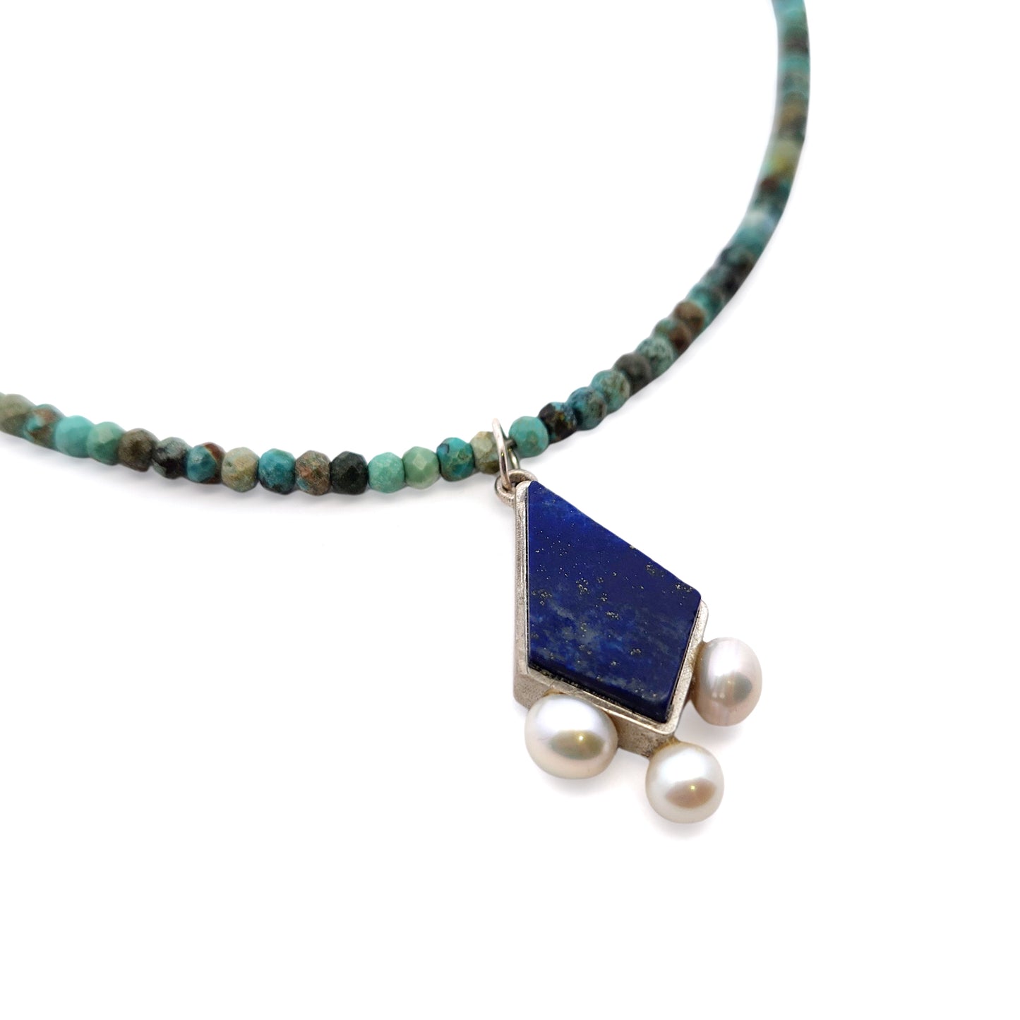 Kite Lapis Lazuli & Pearl Necklace