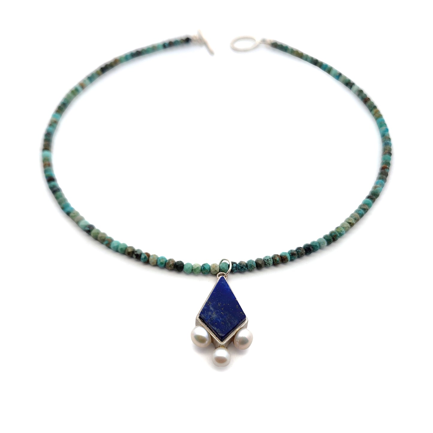 Kite Lapis Lazuli & Pearl Necklace