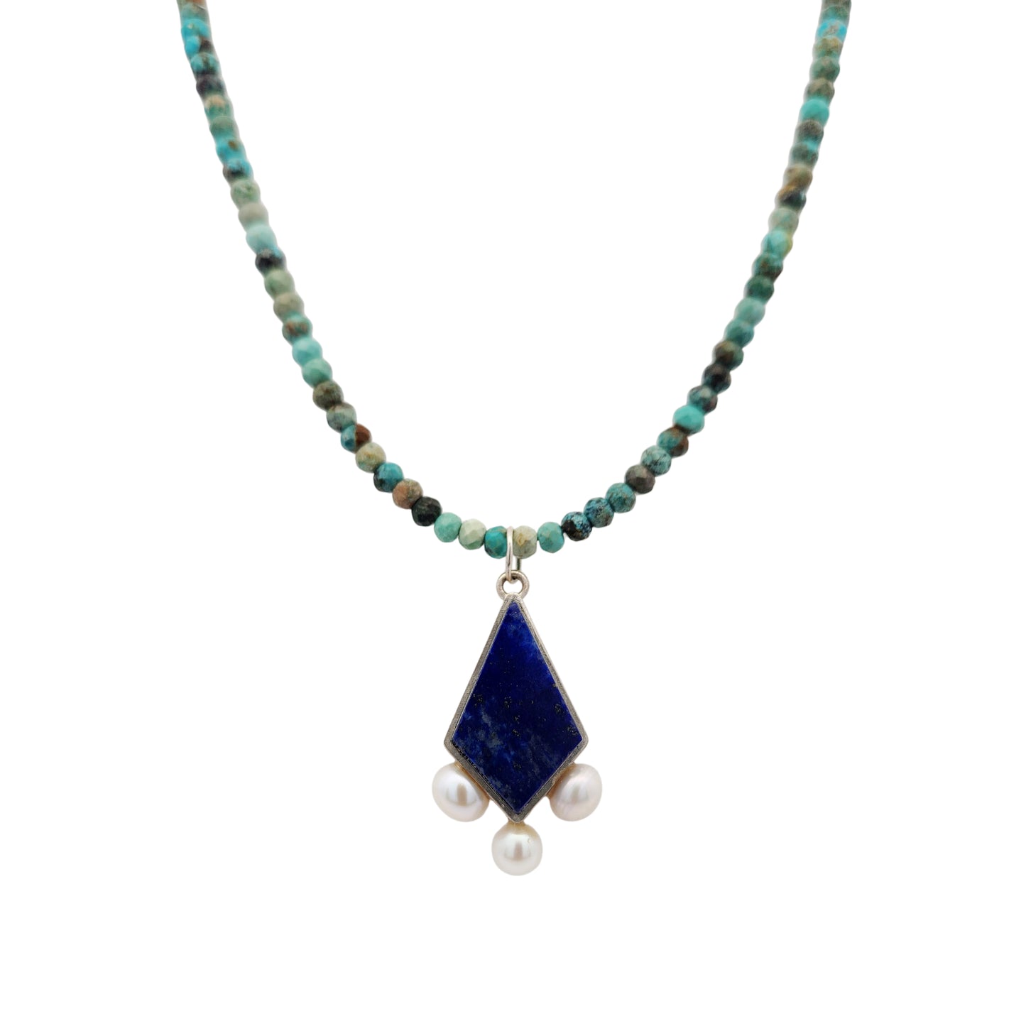 Kite Lapis Lazuli & Pearl Necklace
