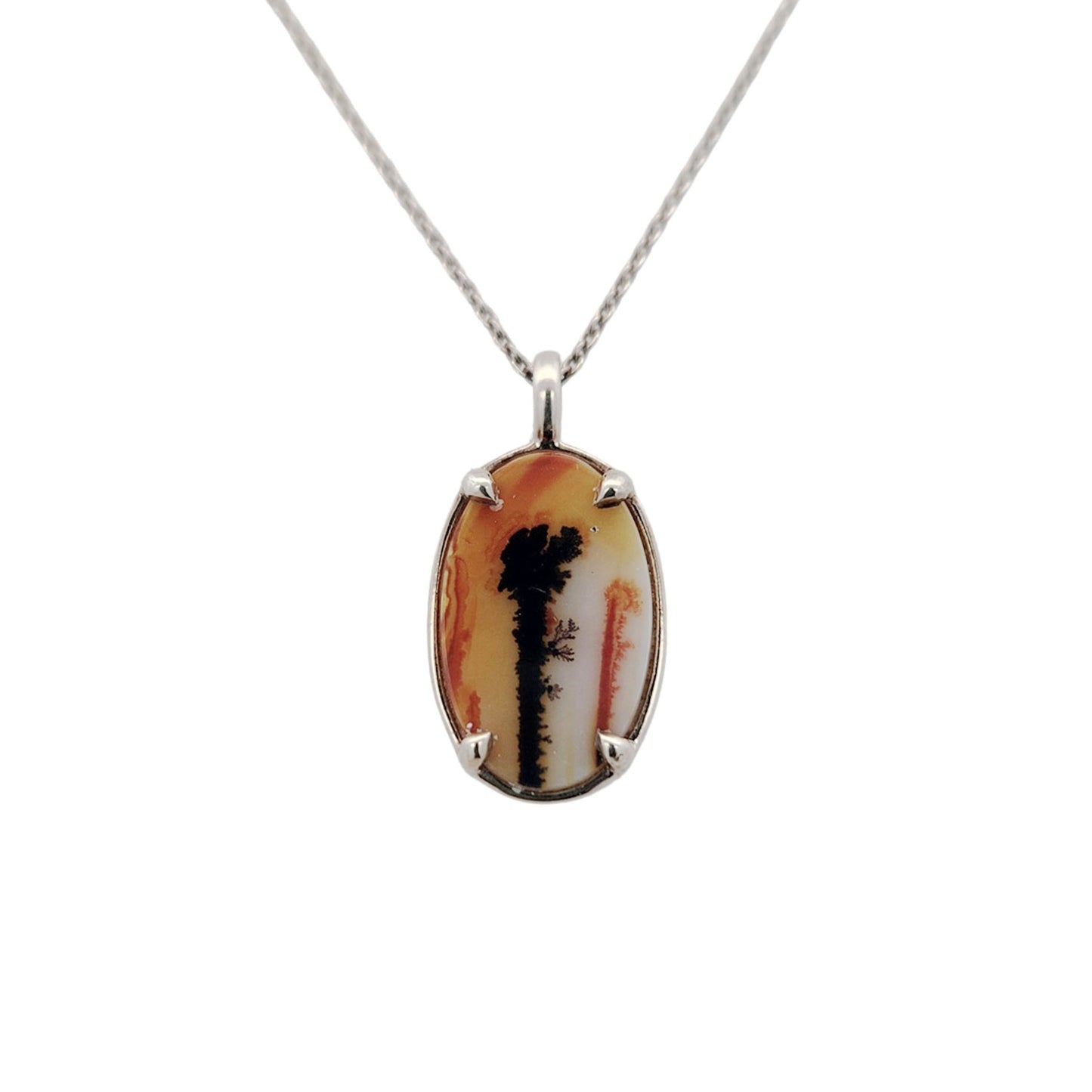 Sunset Dendritic Agate Pendant