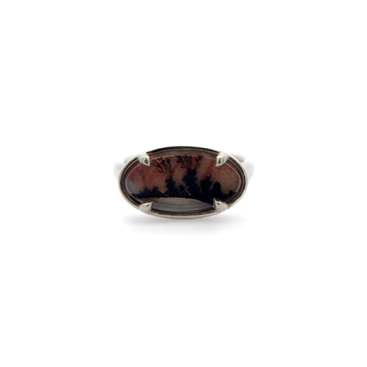 Oval Dendritic Agate Ring