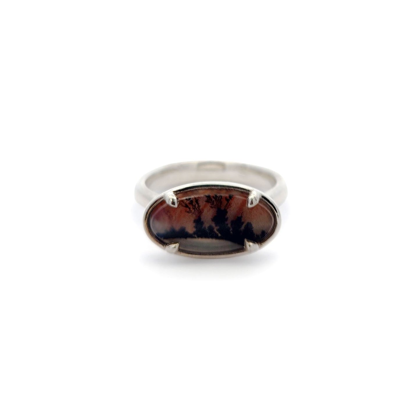 Oval Dendritic Agate Ring