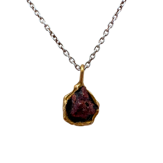 Rough Garnet Necklace