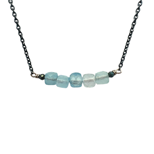 Beaded Aquamarine Necklace