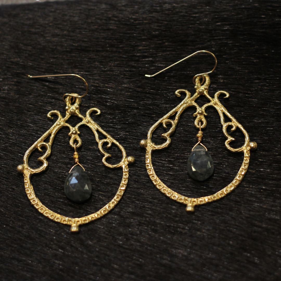 Bronze Chandelier Earrings
