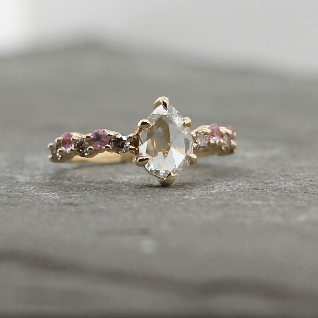Intertwine - White Sapphire Engagement Ring
