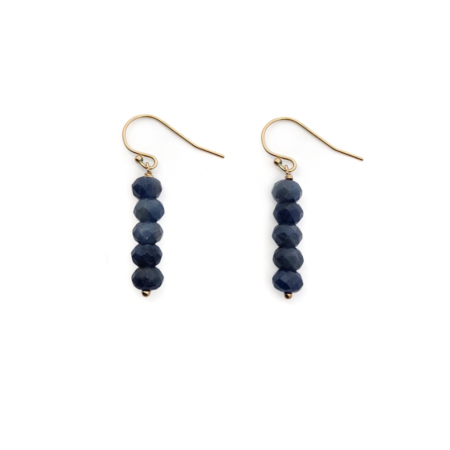 Sapphire Bead Drop Earrings