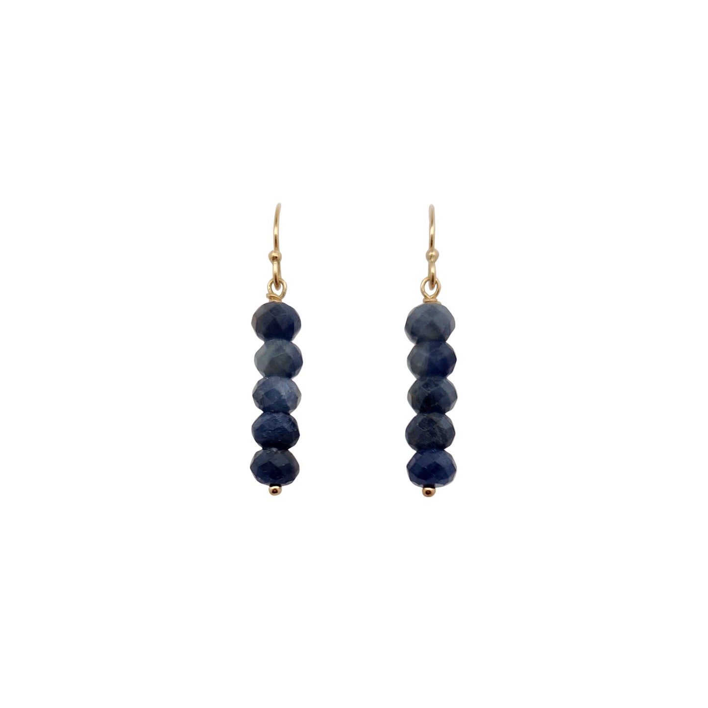 Sapphire Bead Drop Earrings