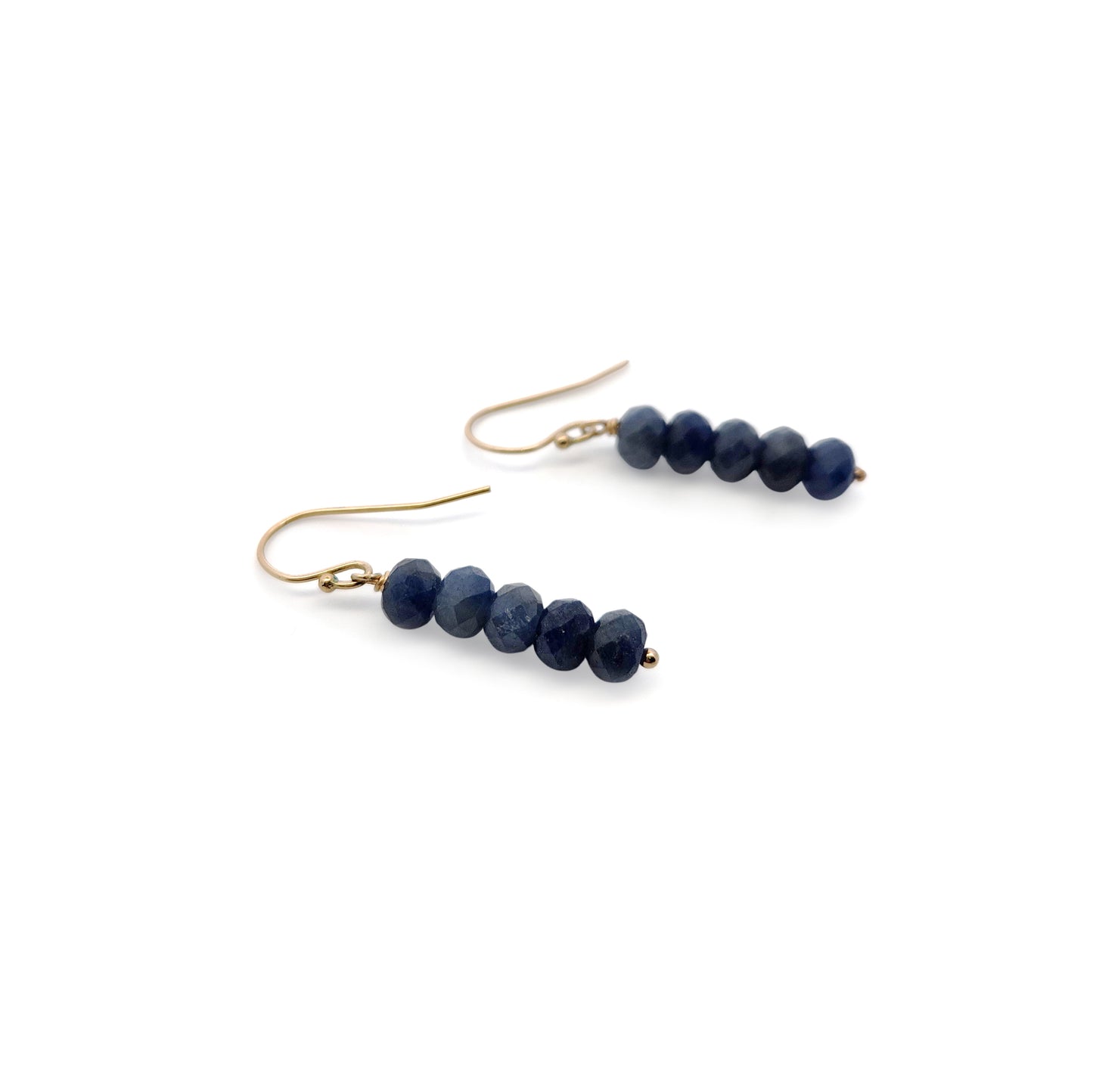 Sapphire Bead Drop Earrings