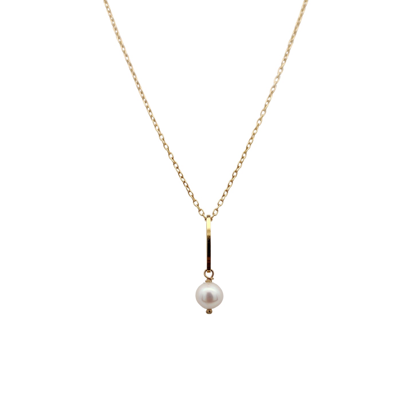 Open Marquise Shape & Pearl Drop Pendant