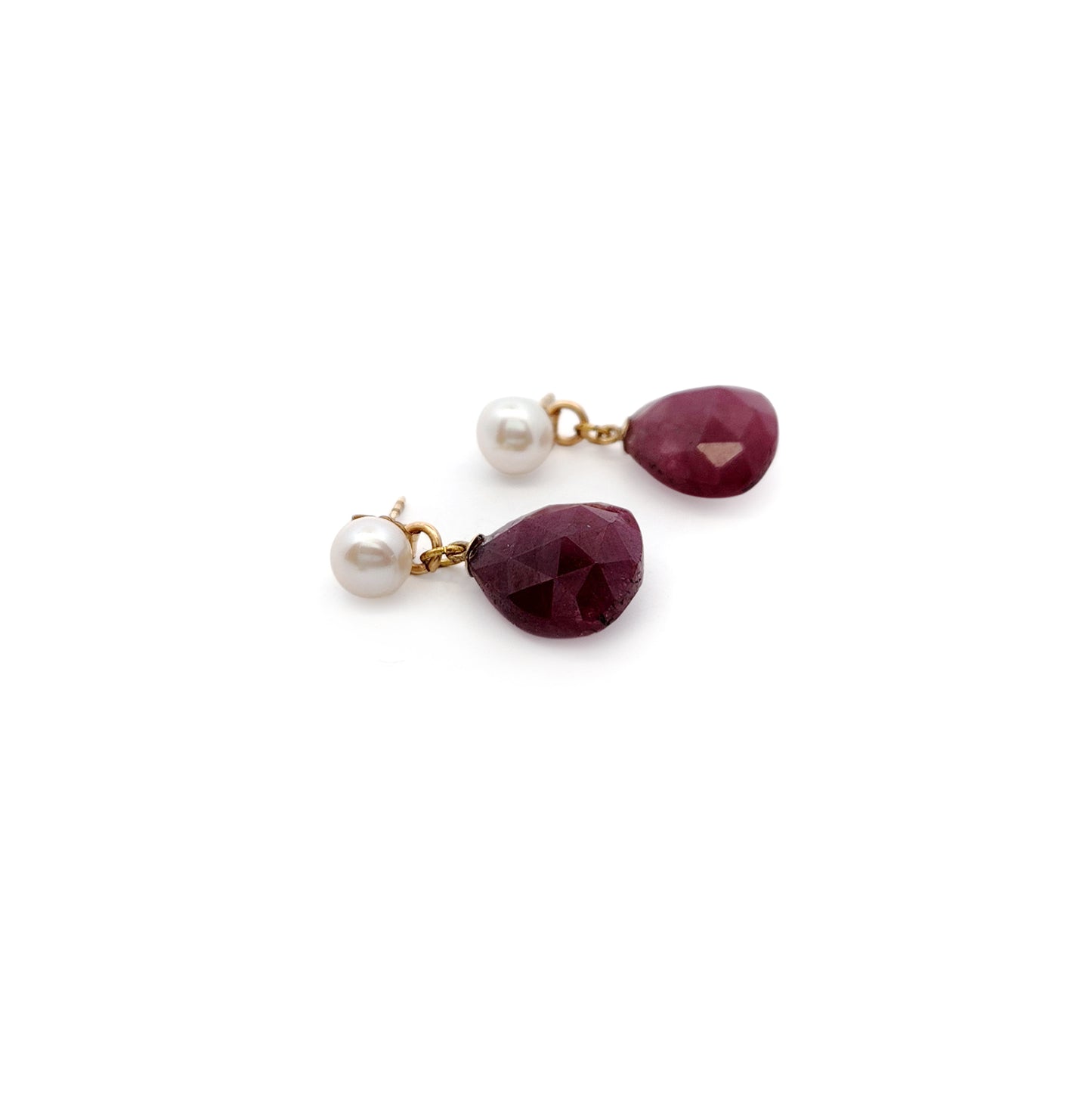 2-Ways-to-Wear Pearl & Ruby Drop Earrings
