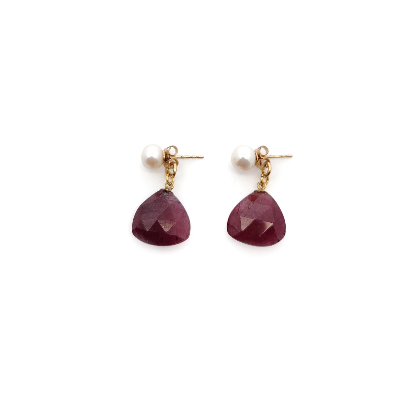 2-Ways-to-Wear Pearl & Ruby Drop Earrings