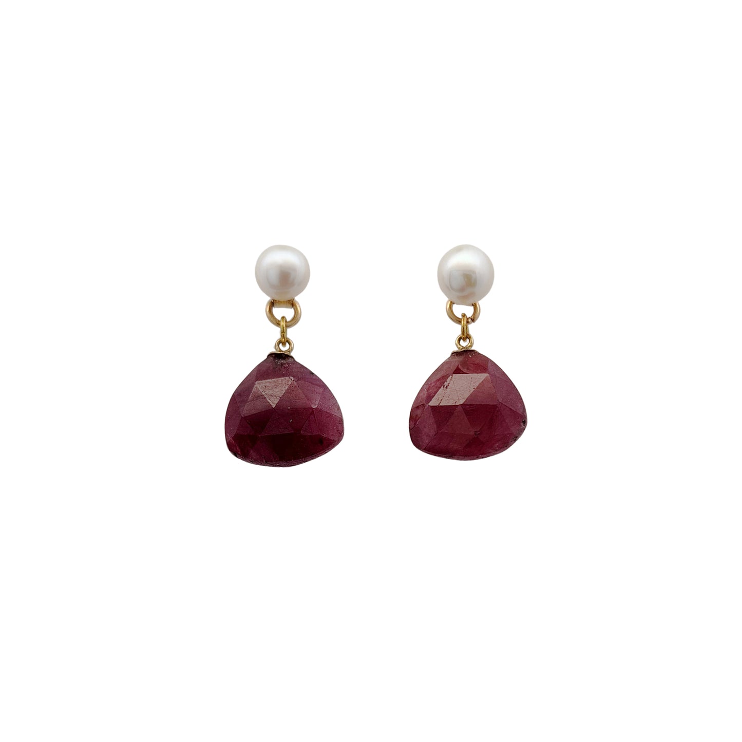 2-Ways-to-Wear Pearl & Ruby Drop Earrings