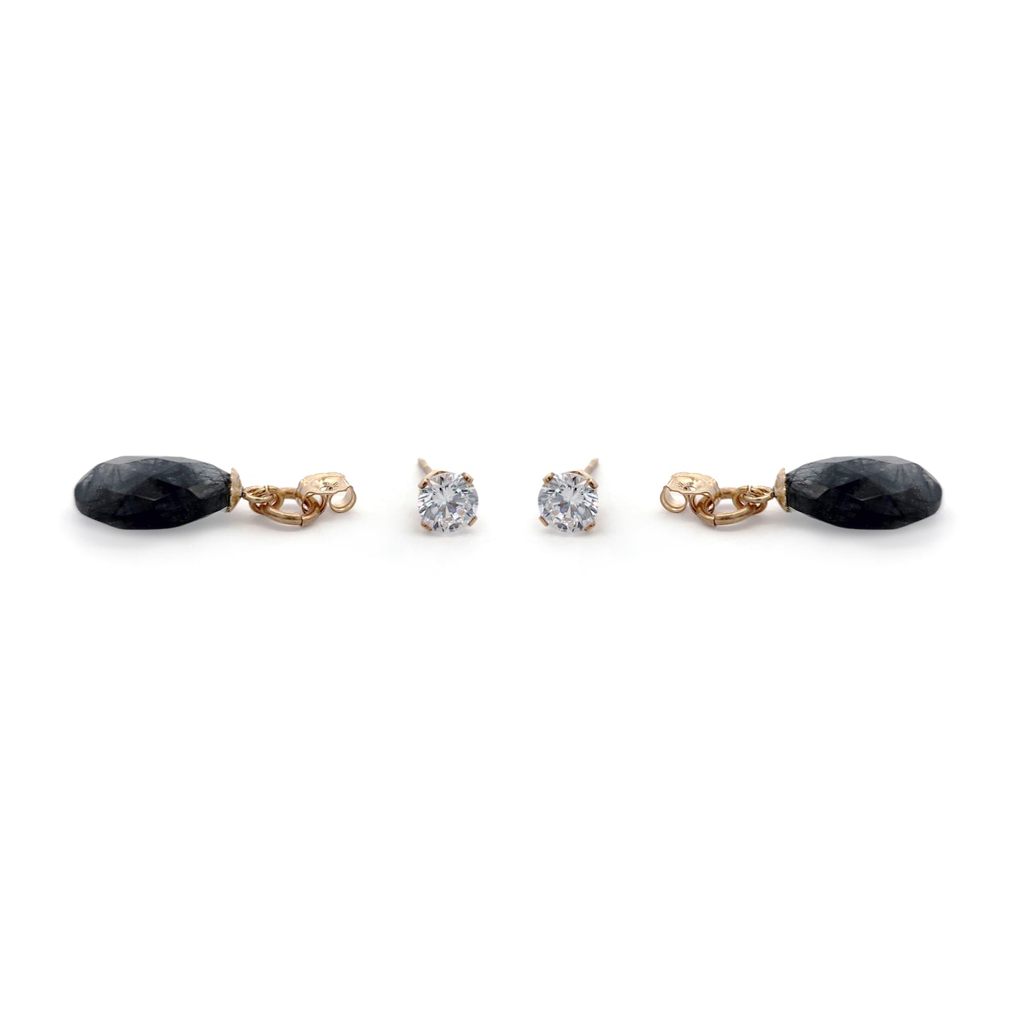 2-Ways-to-Wear CZ & Quartz Drop Earrings