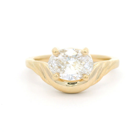14k Yellow Engagement Solitaire with 1.14ct Lab-Grown Oval Diamond