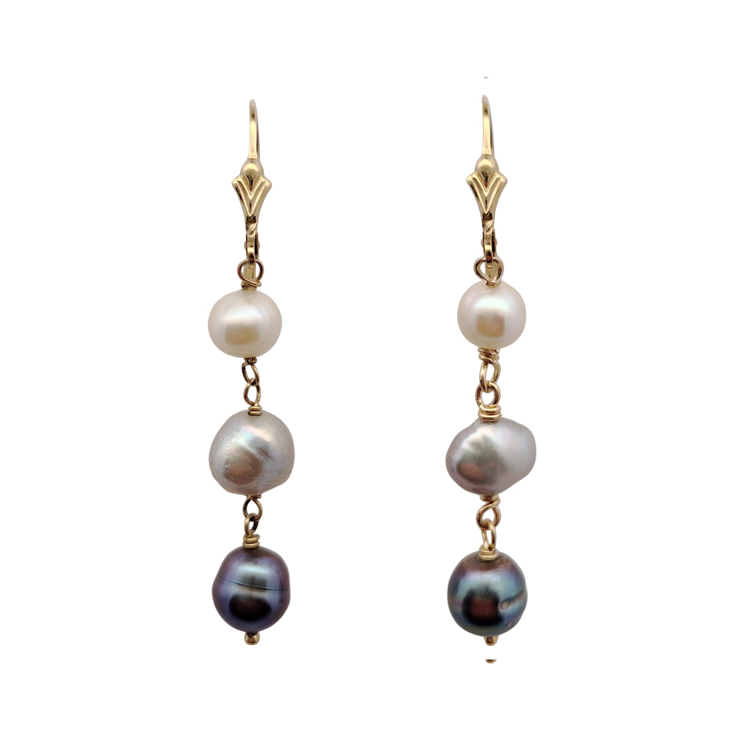 Gradient Pearl Drop Earrings