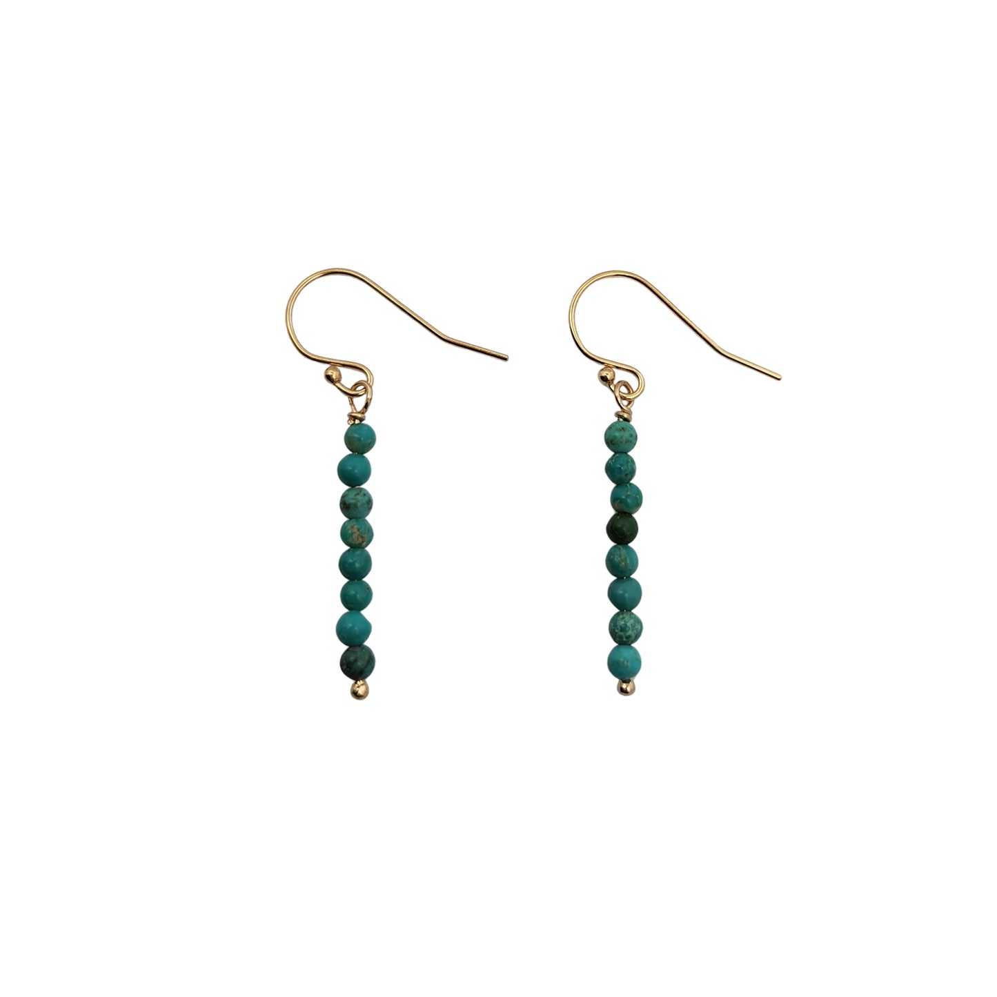 Turquoise Bead Drop Earrings