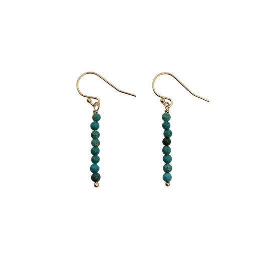 Turquoise Bead Drop Earrings