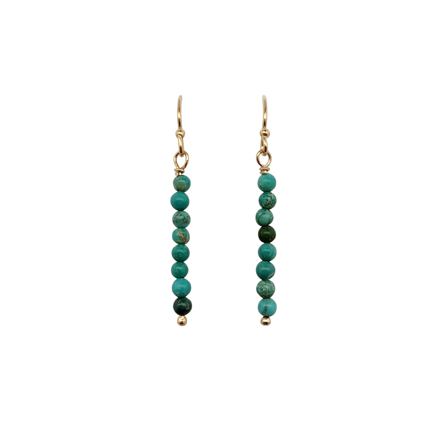 Turquoise Bead Drop Earrings