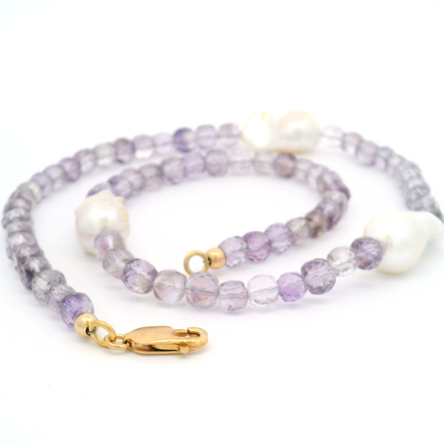 Amethyst & Baroque Pearl Necklace
