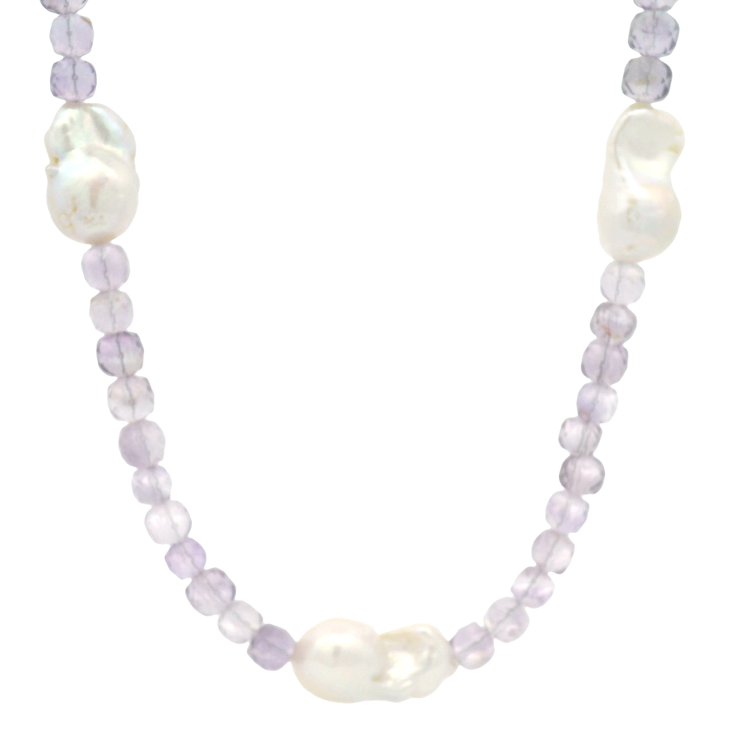 Amethyst & Baroque Pearl Necklace