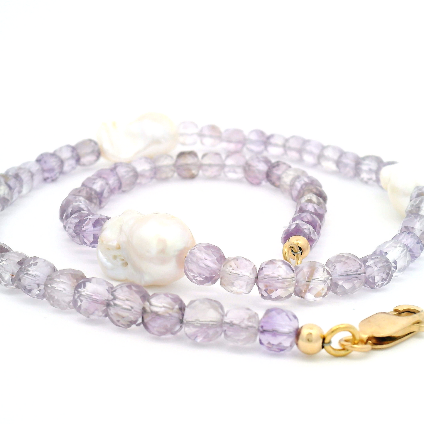 Amethyst & Baroque Pearl Necklace