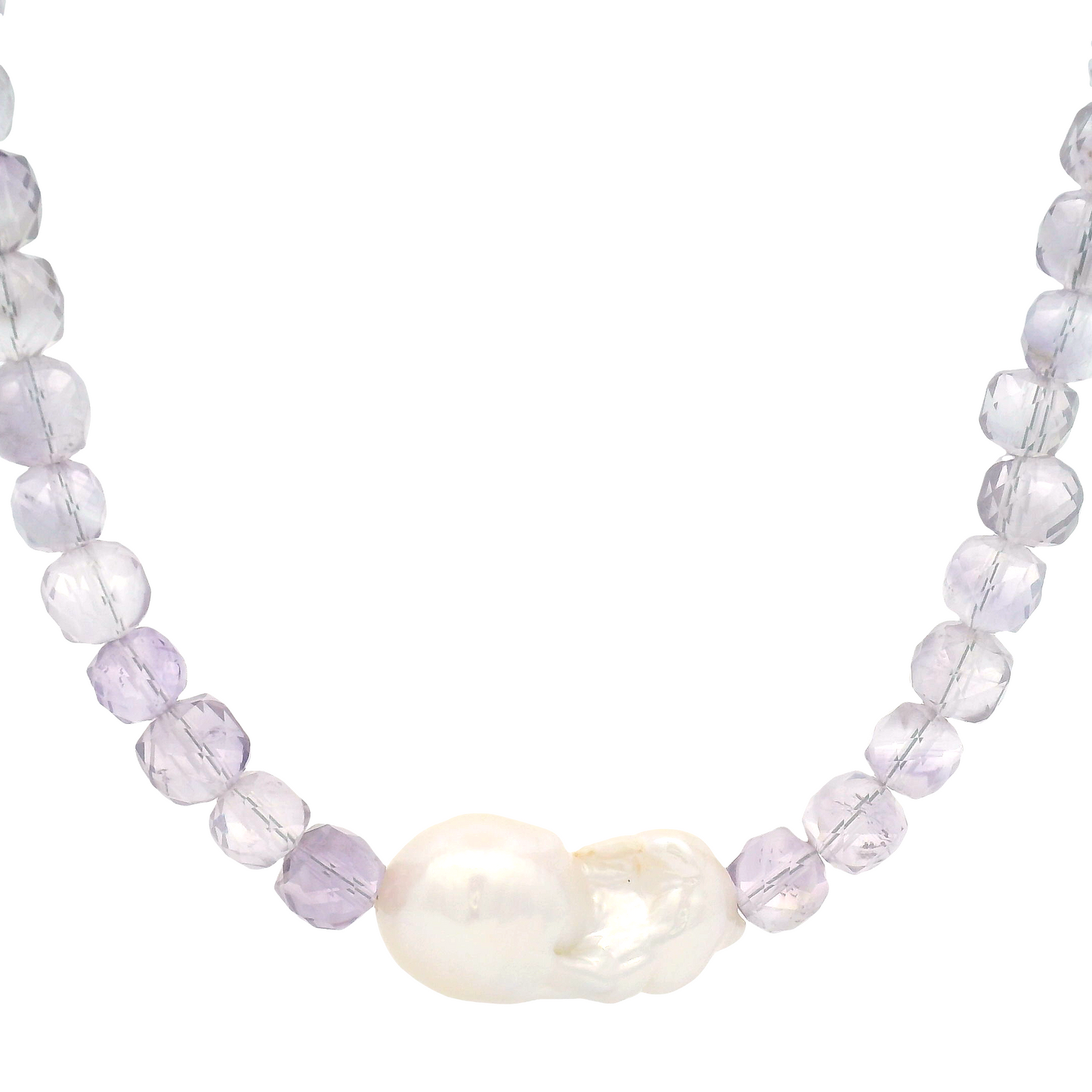 Amethyst & Baroque Pearl Necklace