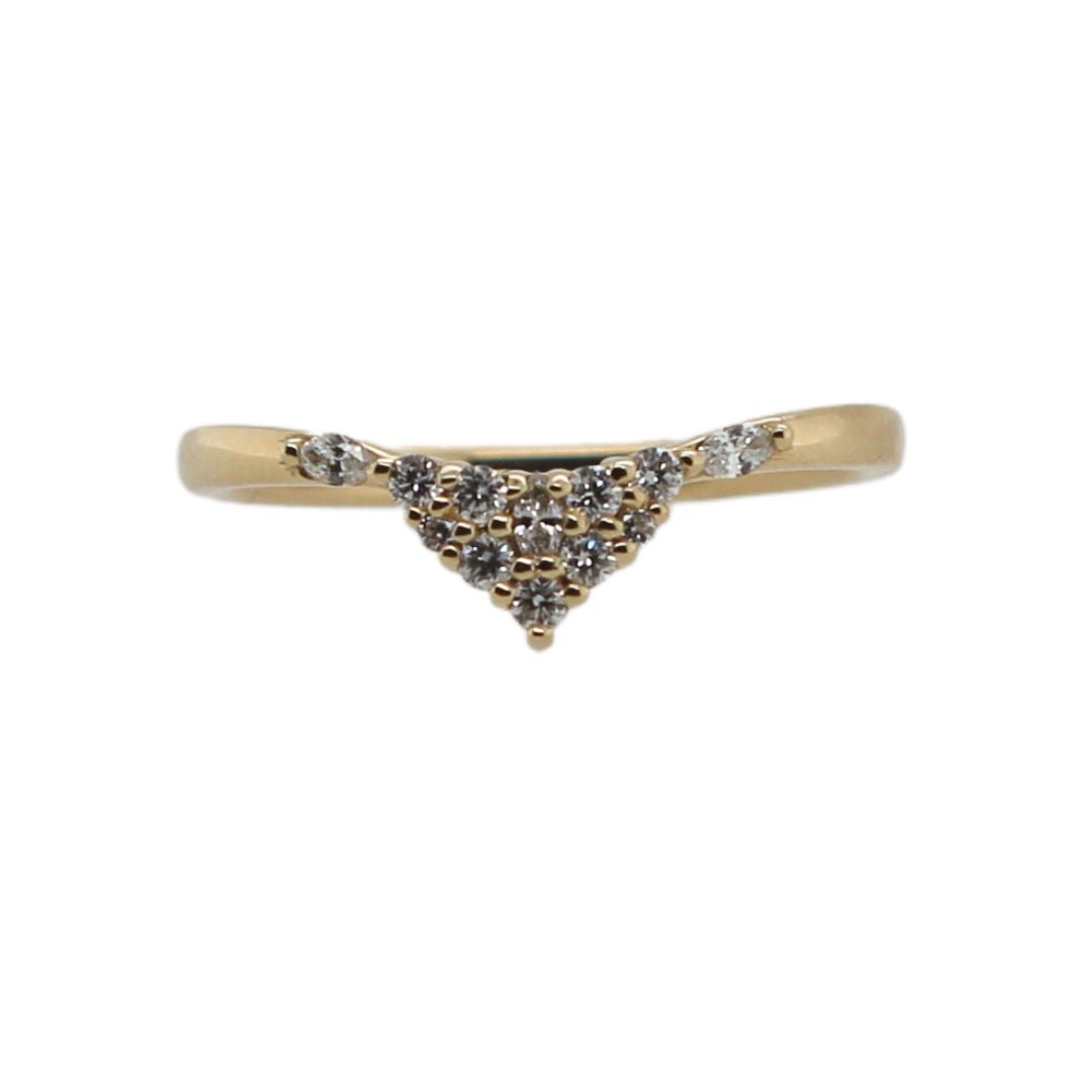 Maori - Diamond Point Wedding Band
