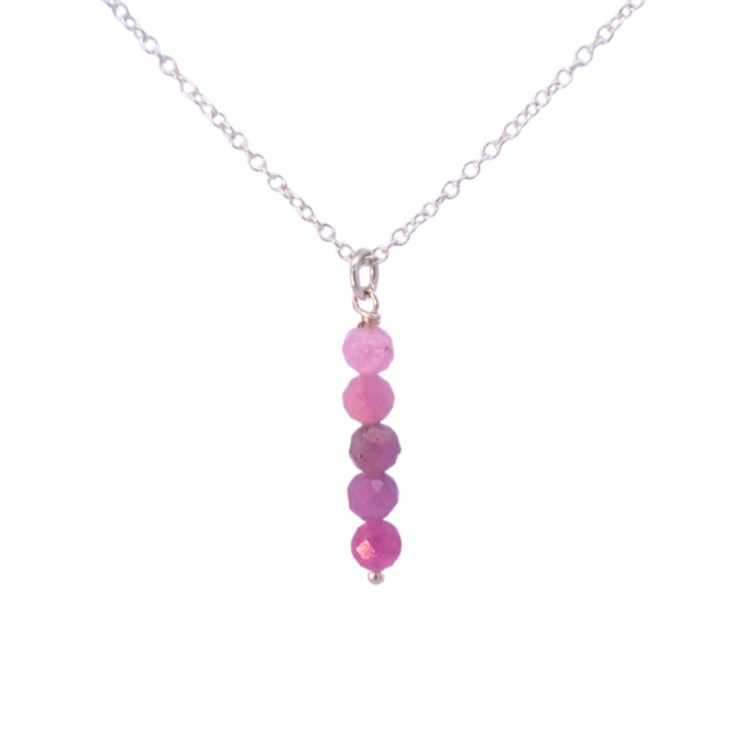 Faceted Ruby Necklace