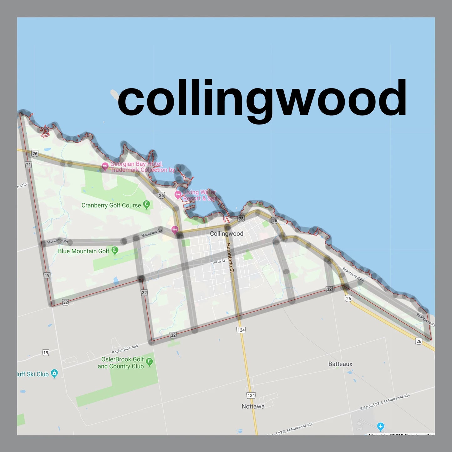 Collingwood Map Pendant