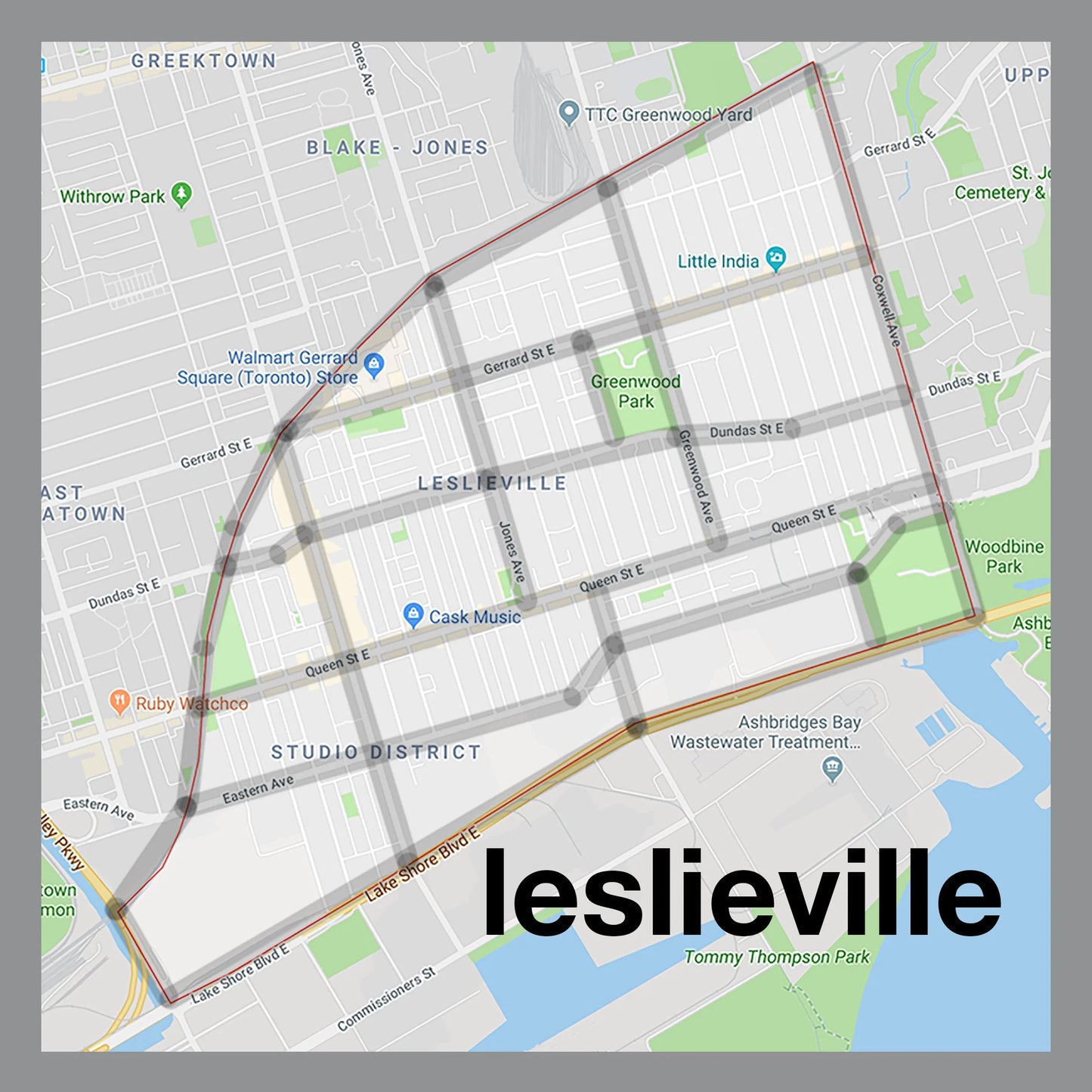 Leslieville Map Pendant