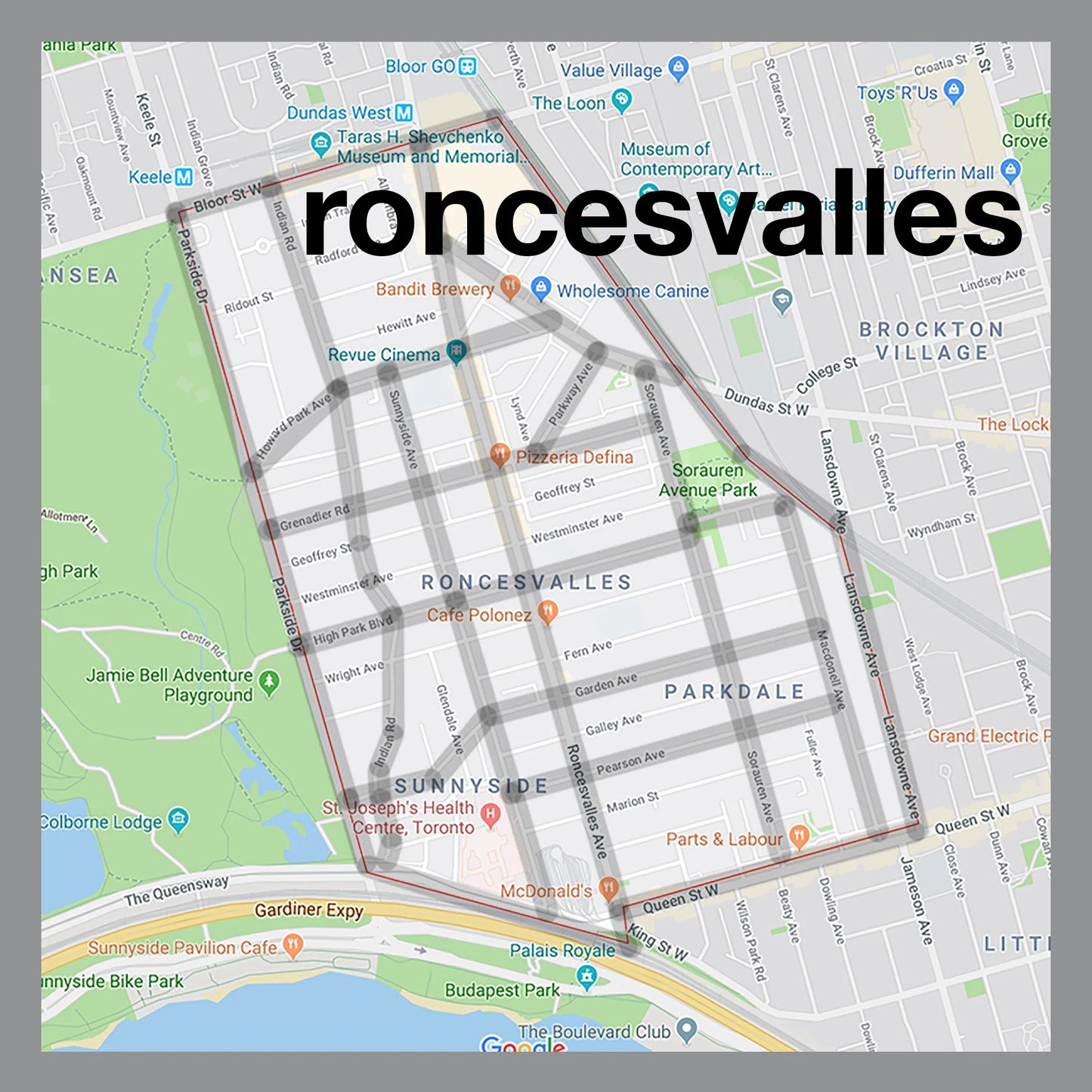 Roncesvalles Map Pendant