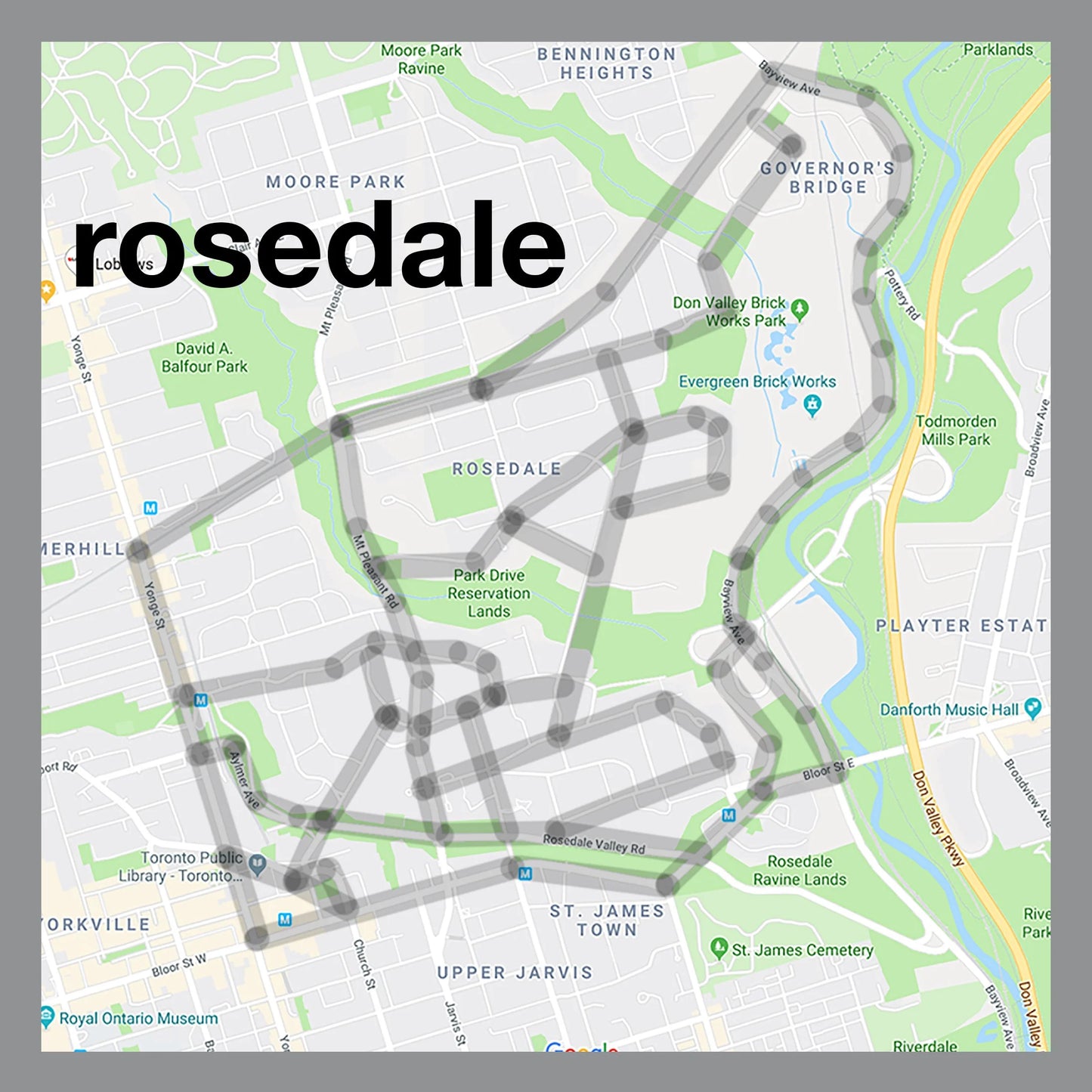 Rosedale Map Pendant