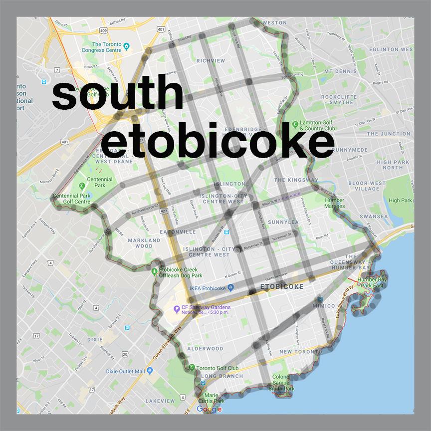 South Etobicoke Map Pendant