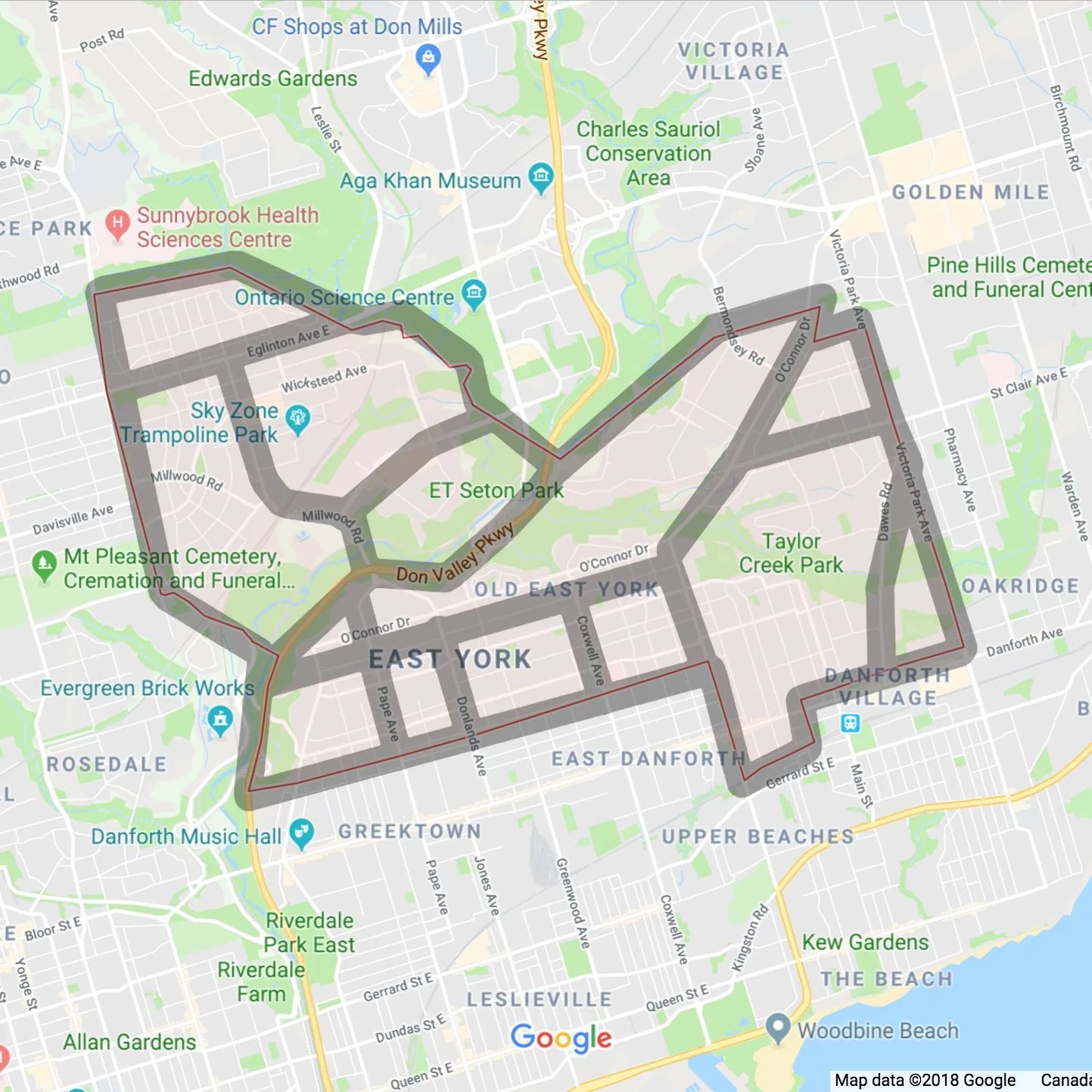 East York Map Pendant