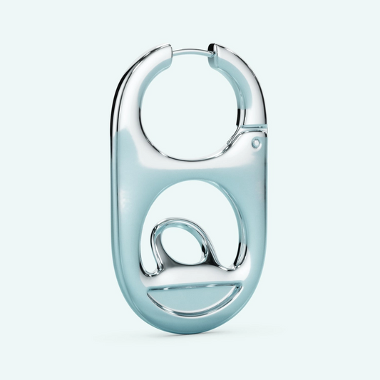 Pop Tab / Soda Tab Earring - Silver