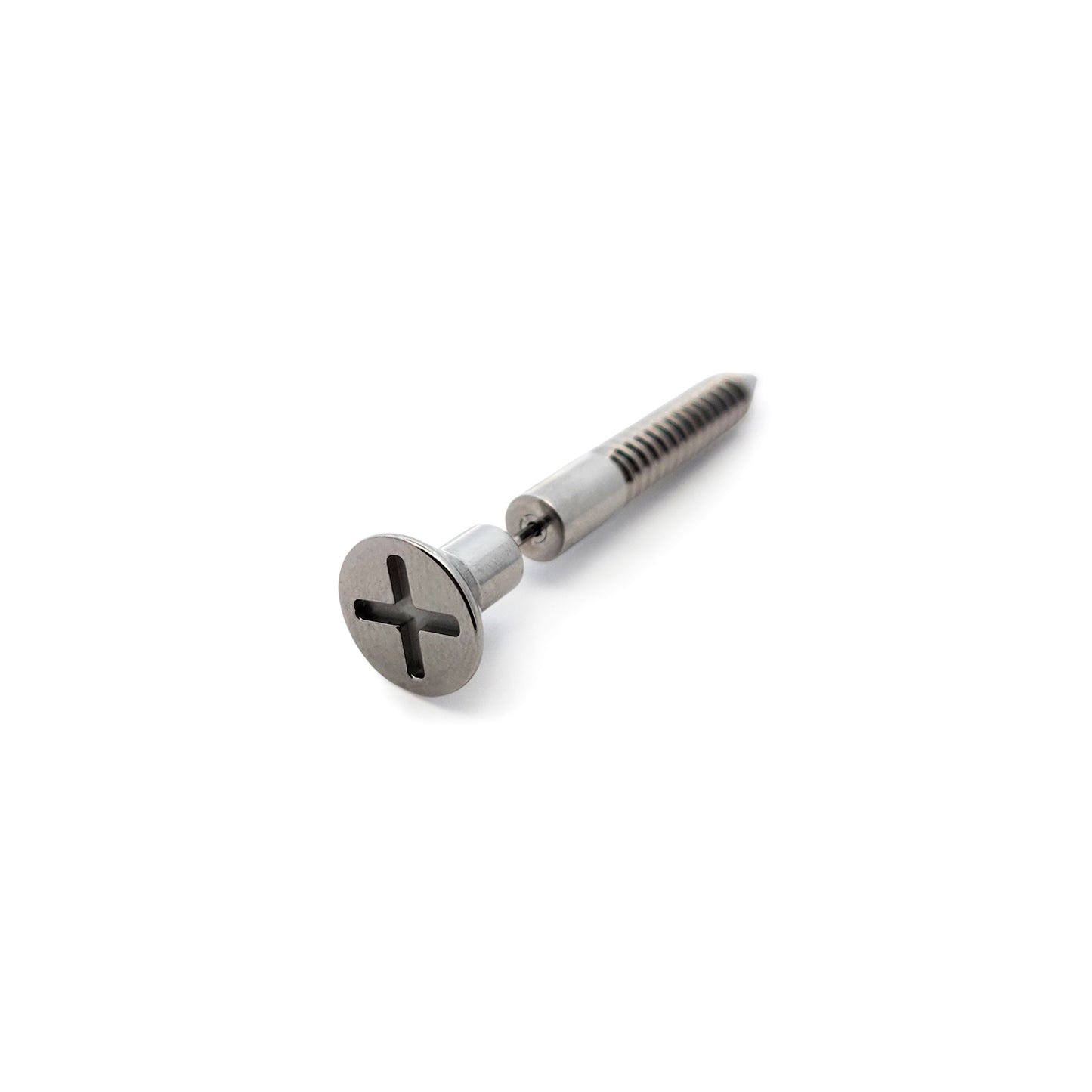 Silver Screw Earring