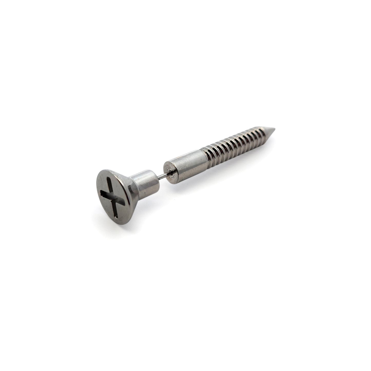 Silver Screw Earring